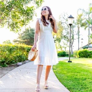 EcoWish lacy white mini dress!